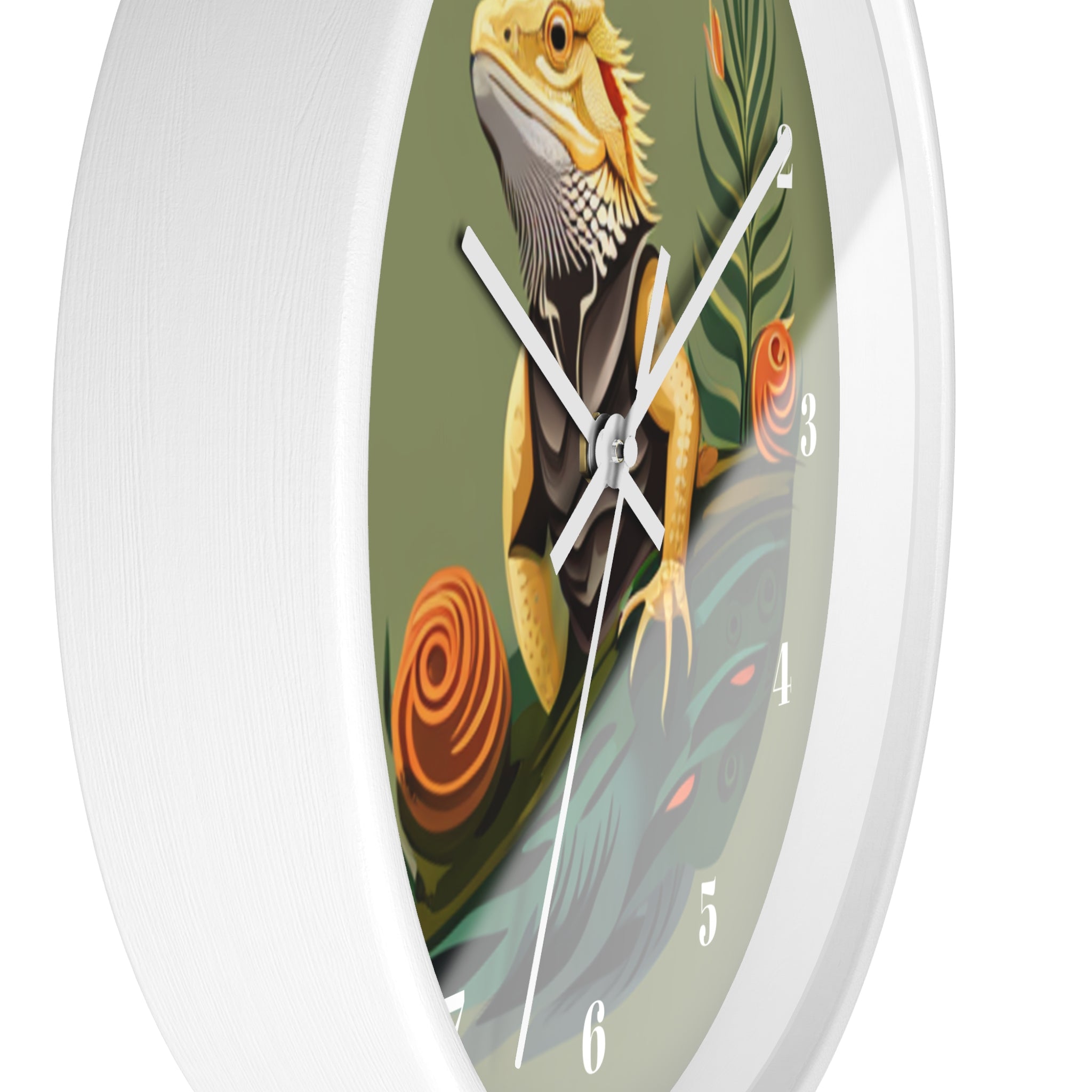 Unique Decorative Pet Bearded Dragon Lover Wall Art Clock