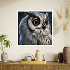 Night Owl Unframed Square Satin Poster for Wall Art - Photographic AI Art