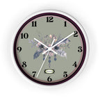 Botanical Vintage Wall Clock — Floral Bouquet Timepiece for Living Room & Kitchen