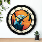 Bearded Dragon Wall Clock with Roman Numerals
