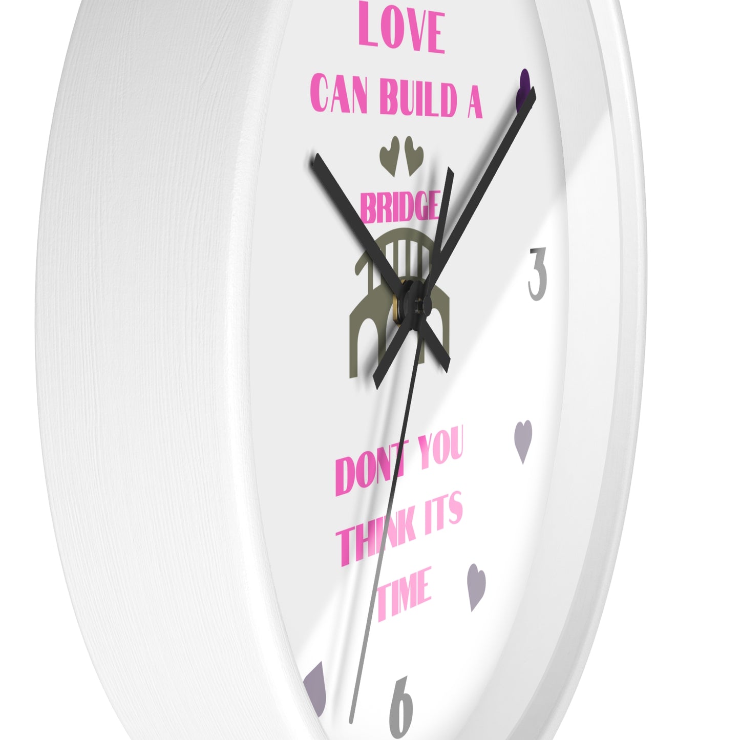 Country Song Wall Clock - Love Can Build a Bridge