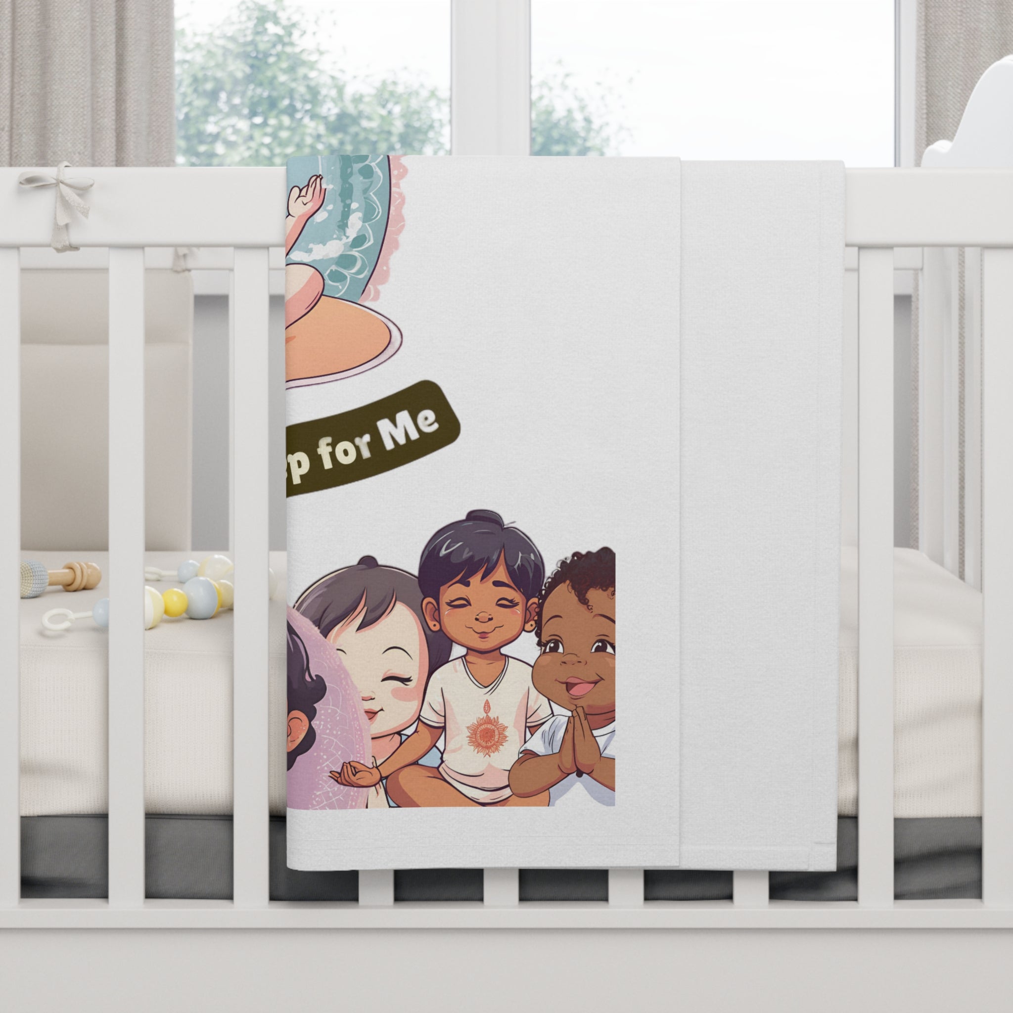 Namaste Up n Play Soft Fleece Baby Blanket — Toddler Yoga Cozy Throw