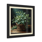Herbal Basket Kitchen Decor Framed Poster