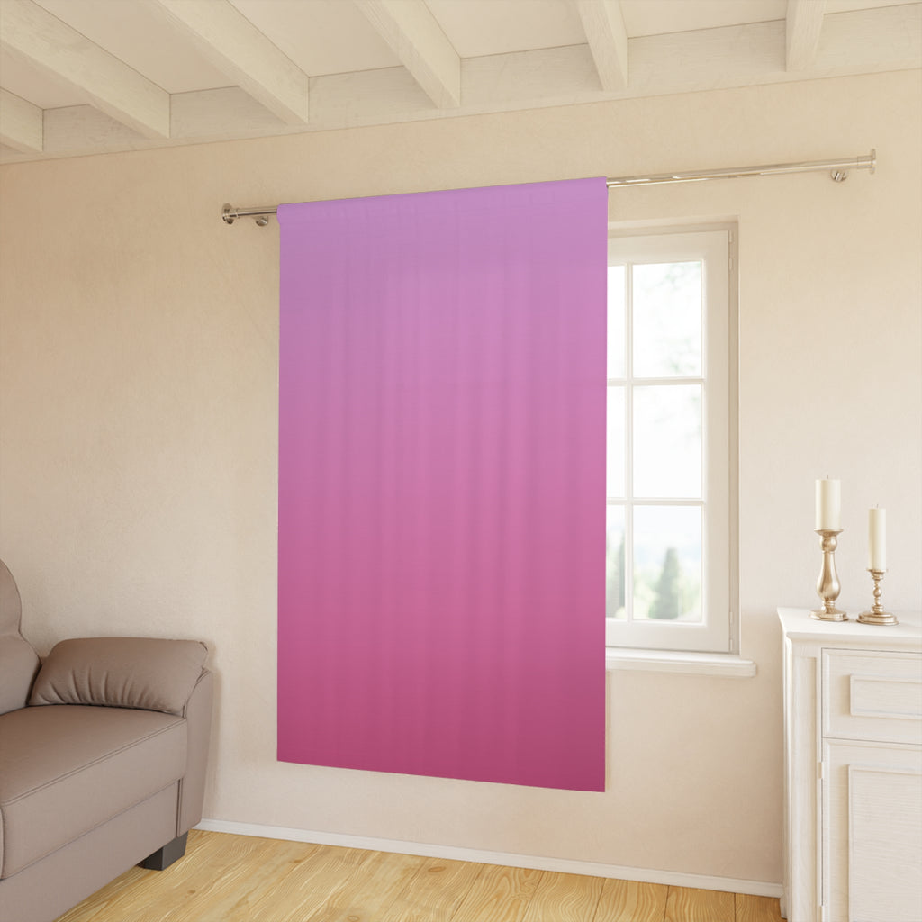 Pink Ombre Window Curtains, Bedroom Blackout Curtain for Girl or Teen