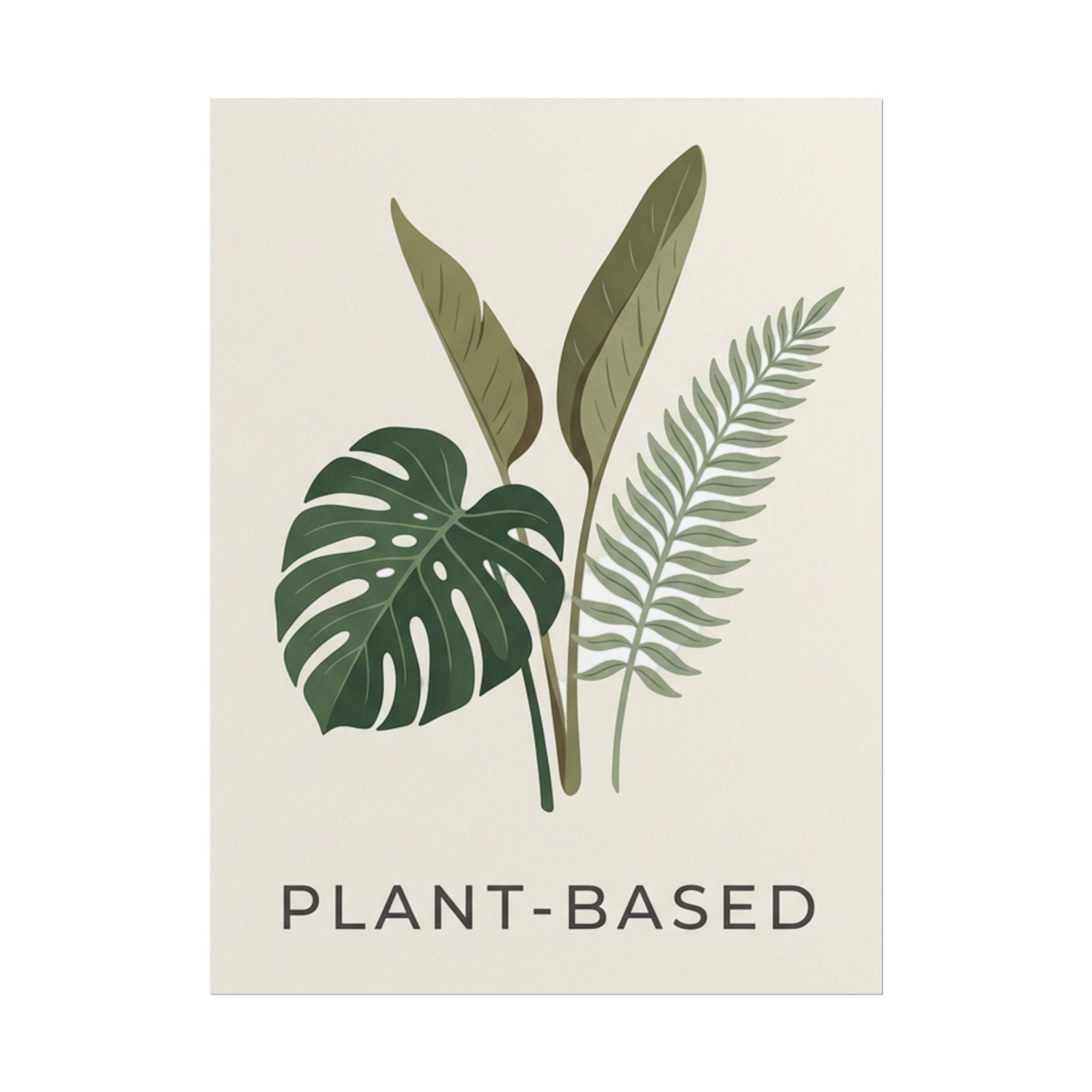 Plant-Based Botanical Poster — Minimalist Greenery Wall Art