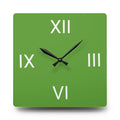 Minimalist's Wall Clock, Acrylic, Bold Green Print