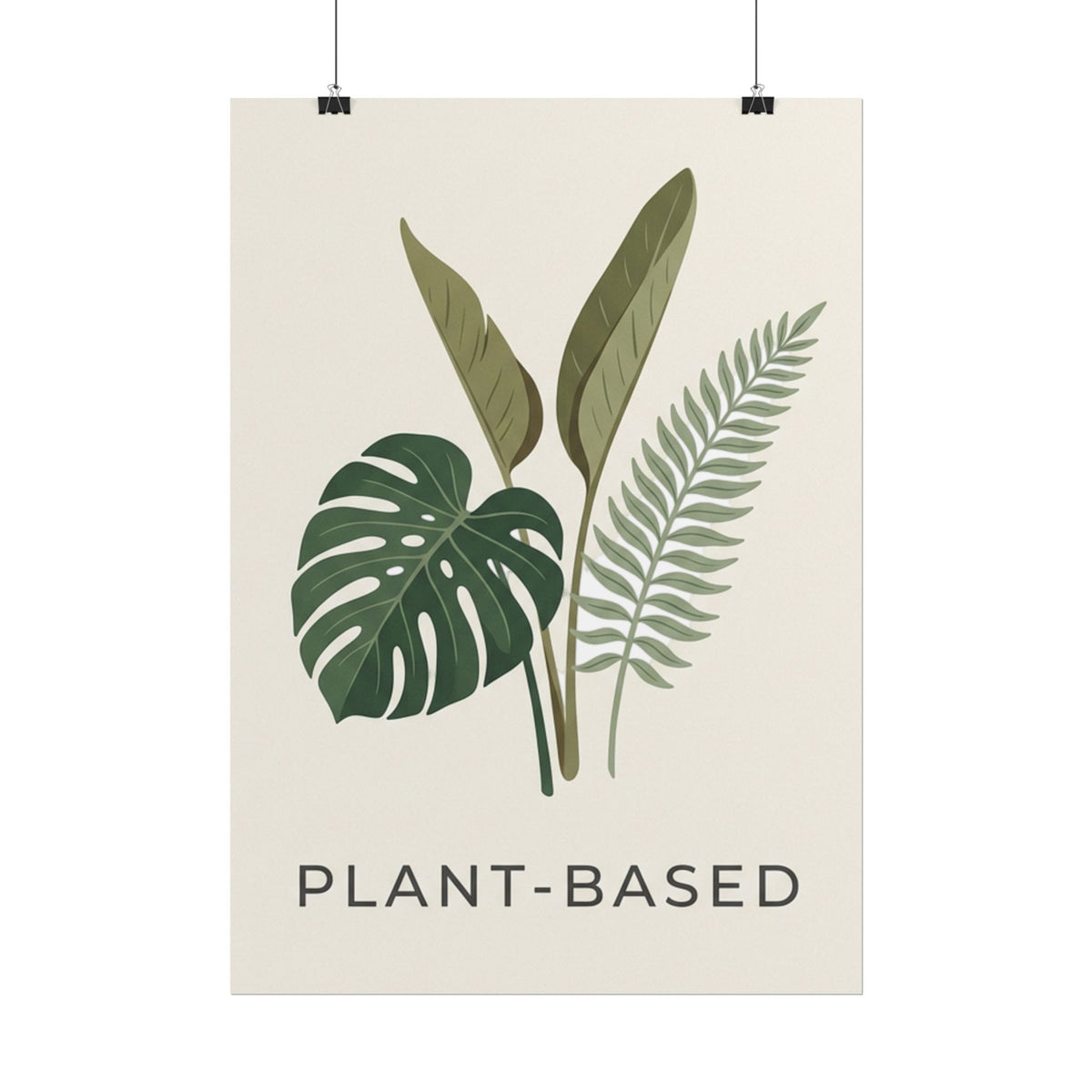 Plant-Based Botanical Poster — Minimalist Greenery Wall Art
