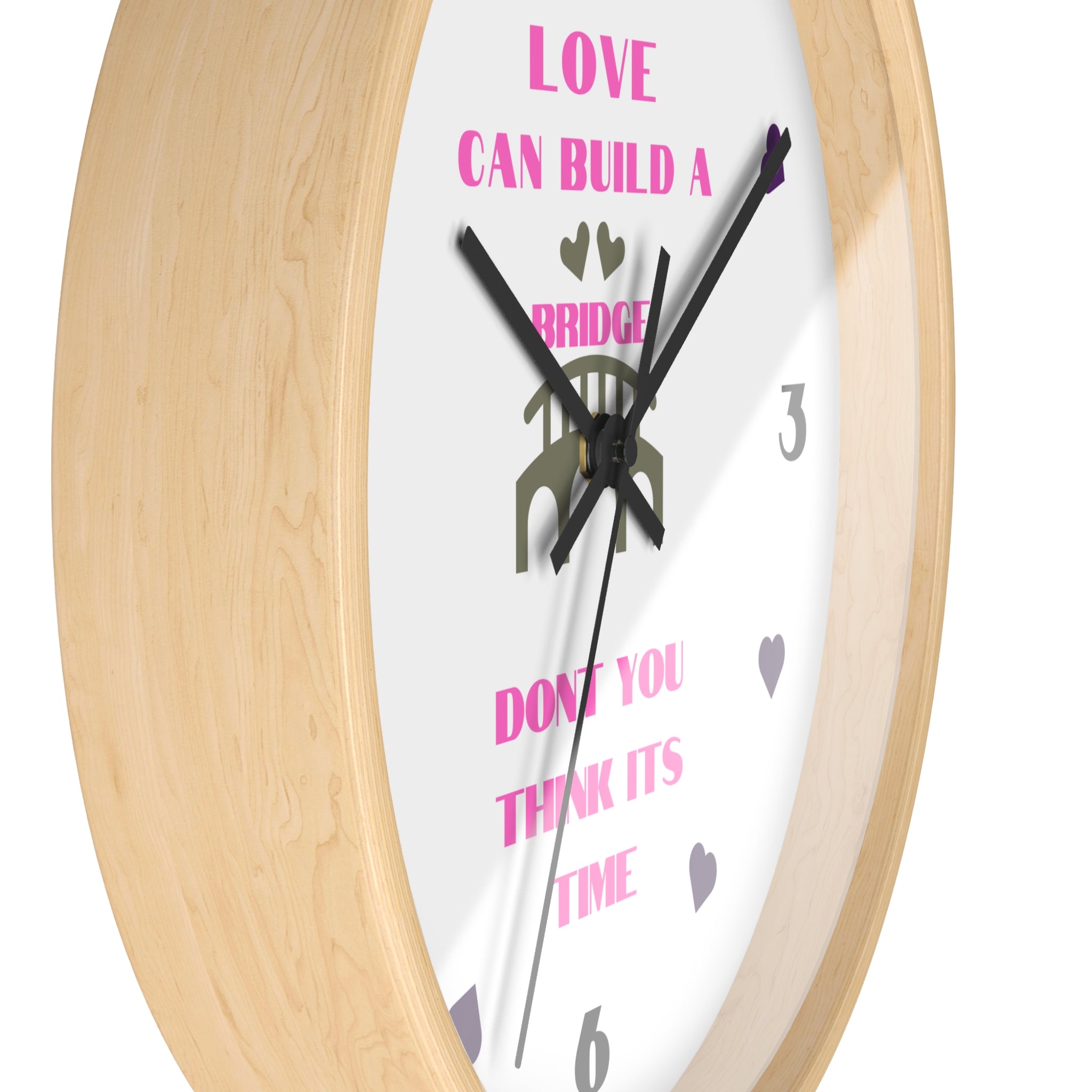 Country Song Wall Clock - Love Can Build a Bridge