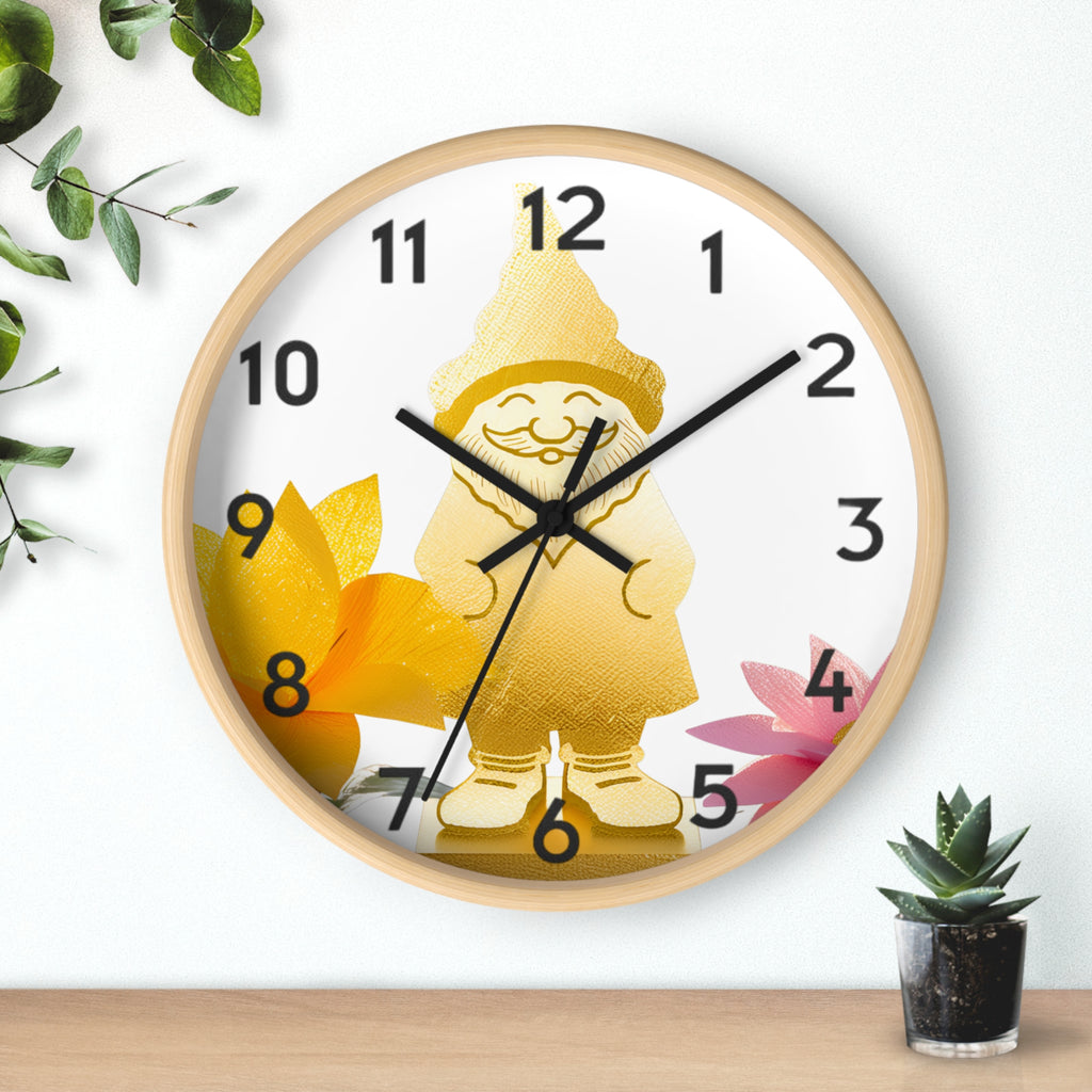 Golden Knome Wall Clock