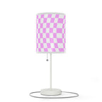 Pink Checkered Side Rable Lamp