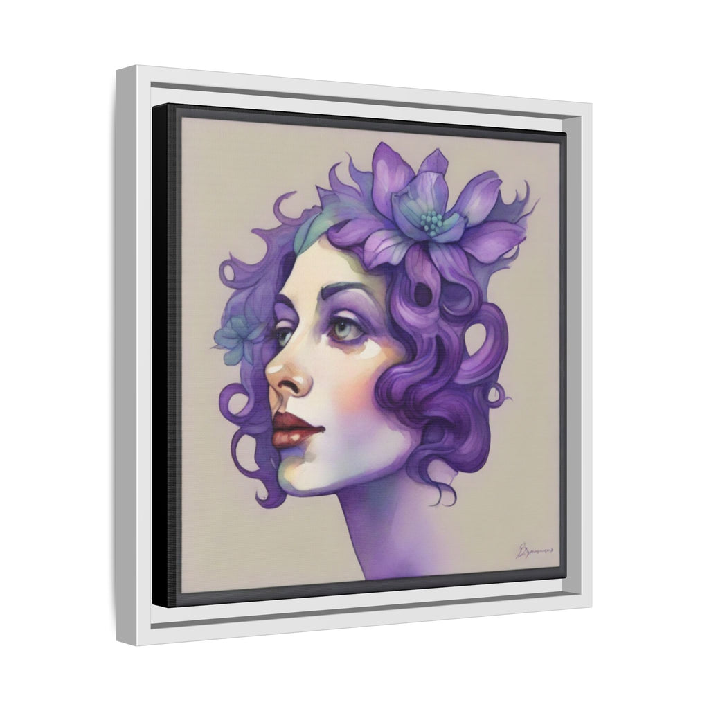 Painterly Floral Portrait Framed Art Print