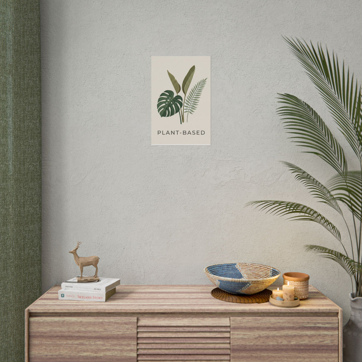 Plant-Based Botanical Poster — Minimalist Greenery Wall Art - WALLS & TIME