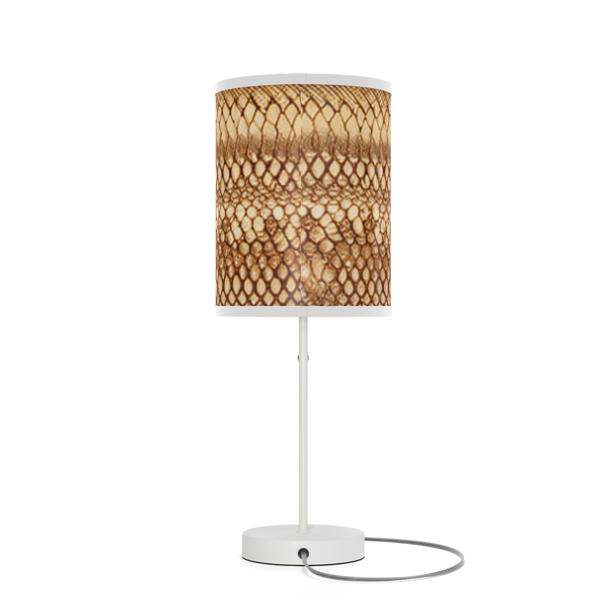 Table Lamp, Golden-Brown Snake Skin