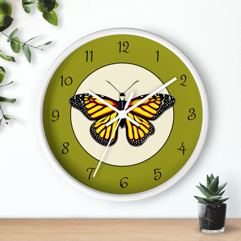 Monarch Butterfly Wall Clock