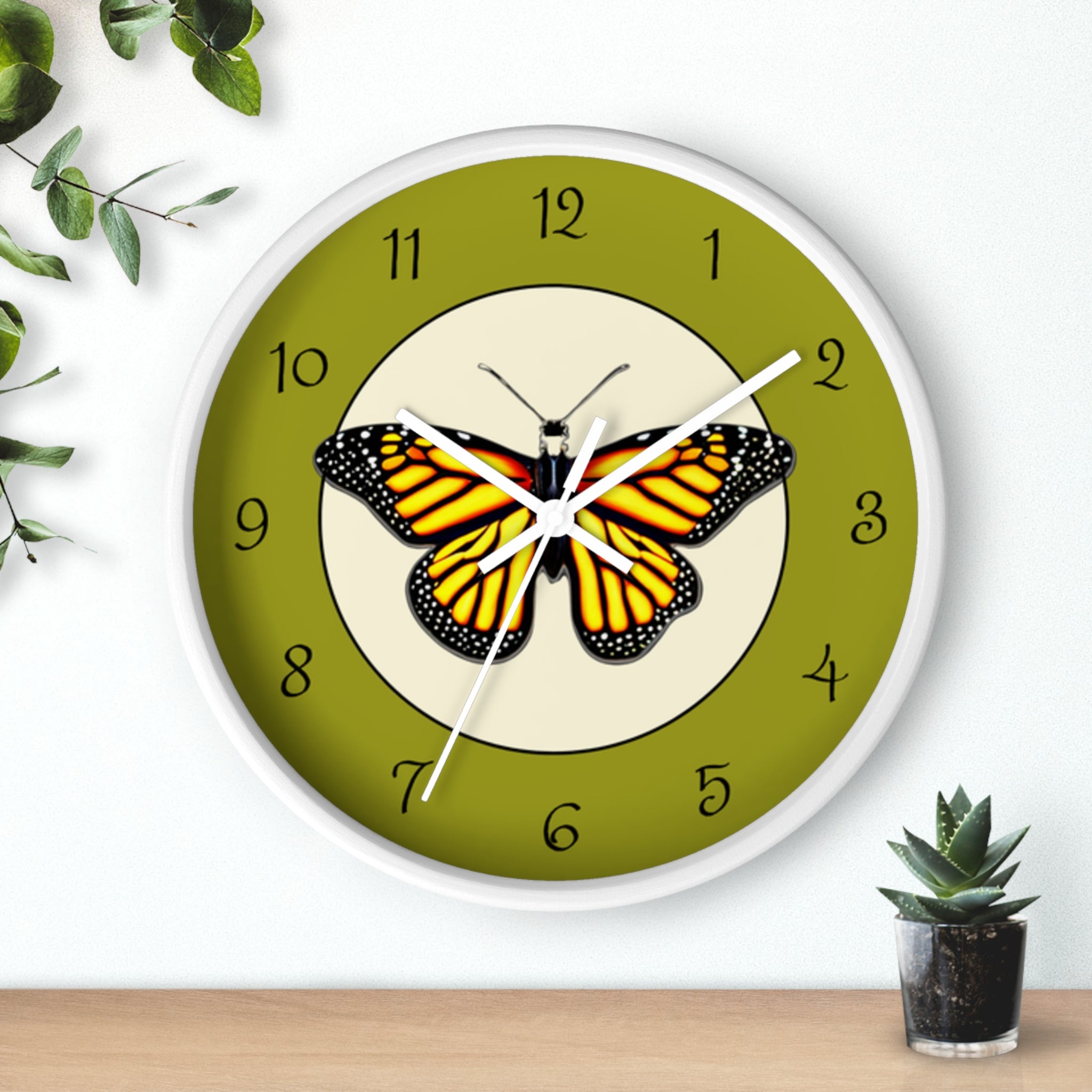Monarch Butterfly Wall Clock