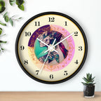 Teen Girl Tattoo Art Wall Clock — Non‑Ticking Bedroom Decor