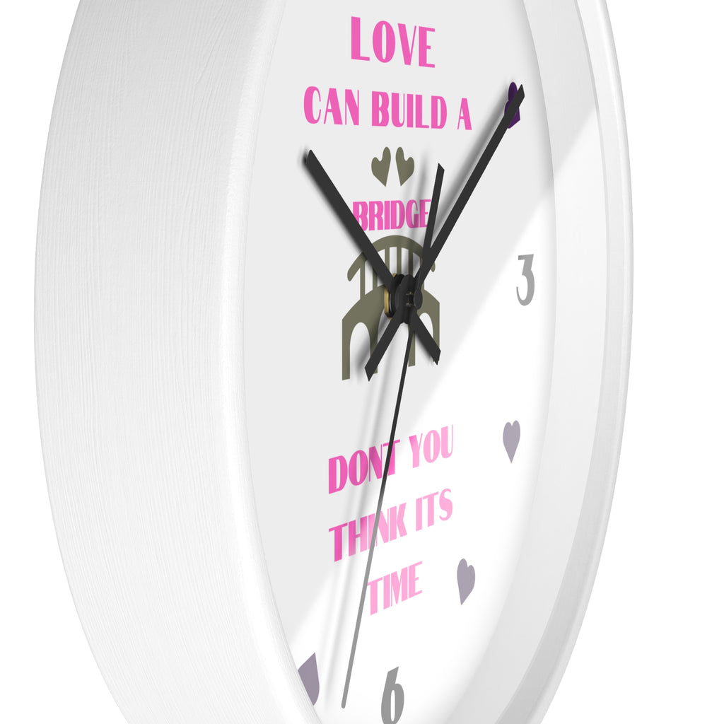 Country Song Wall Clock - Love Can Build a Bridge