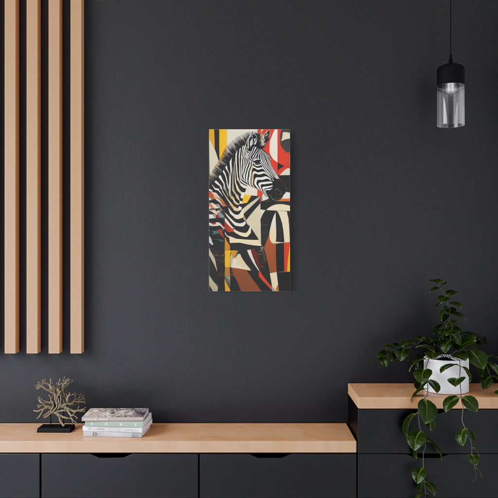 Abstract Maximalist Zebra African Safari Wall Art Print on Canvas