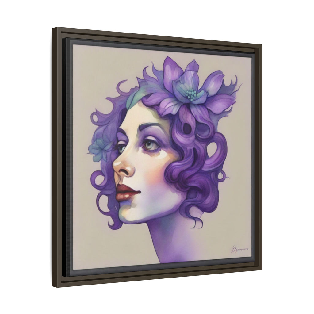 Painterly Floral Portrait Framed Art Print