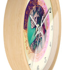 Teen Girl Tattoo Art Wall Clock — Non‑Ticking Bedroom Decor