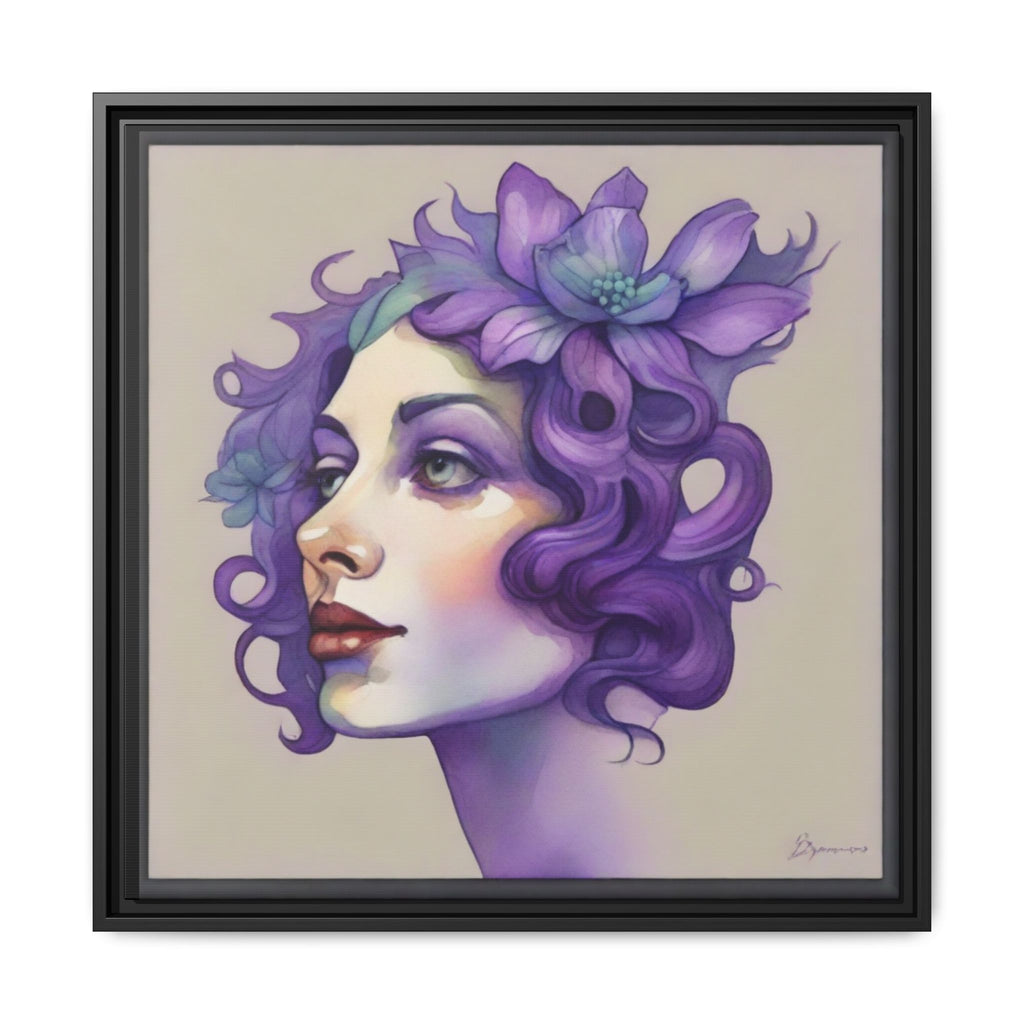Painterly Floral Portrait Framed Art Print - WALLS & TIME