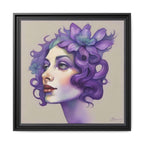 Painterly Floral Portrait Framed Art Print - WALLS & TIME