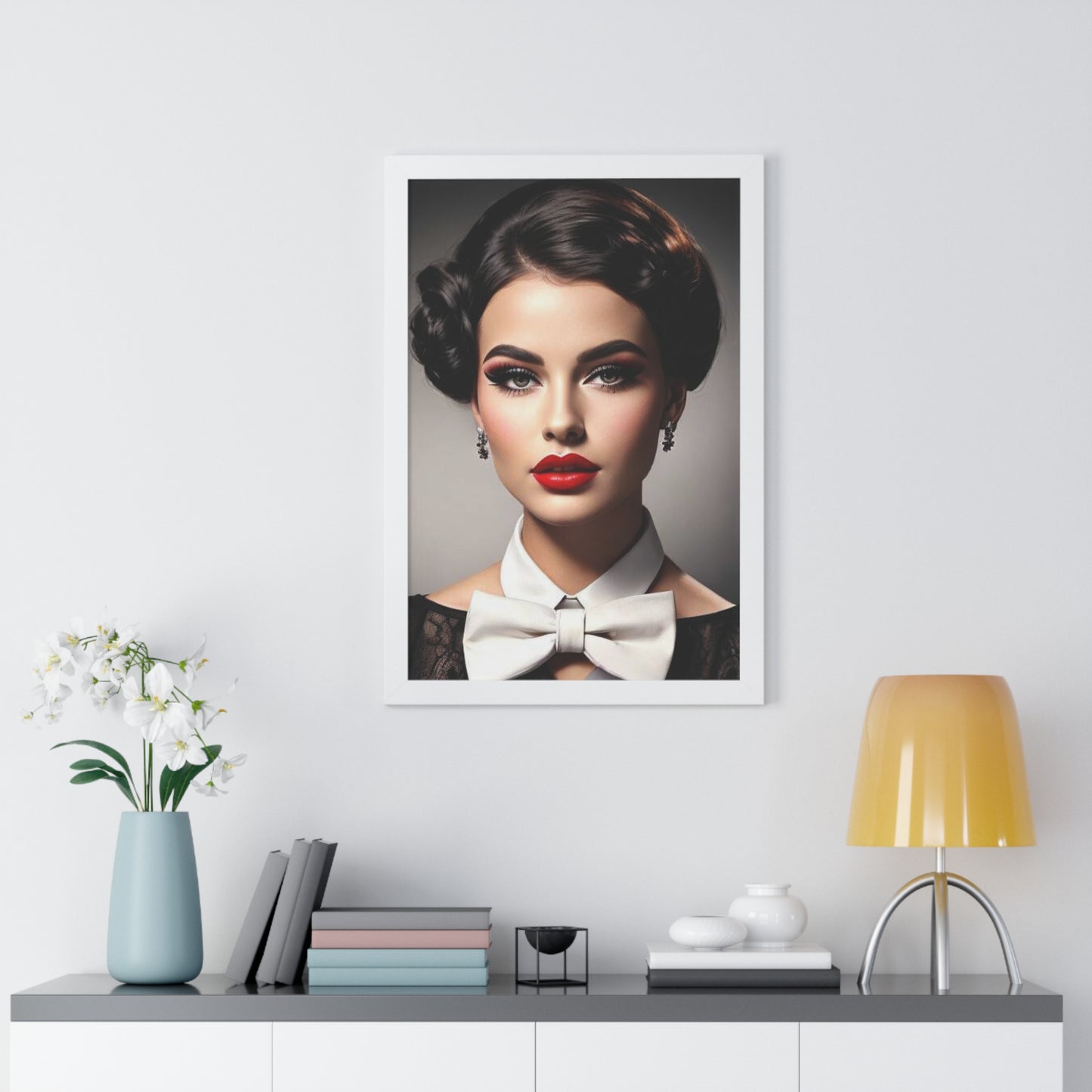 Mid-Century Modern Fashion Photographic Framed Fine Art Print 18" x 14"