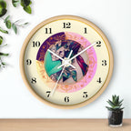 Teen Girl Tattoo Art Wall Clock — Non‑Ticking Bedroom Decor