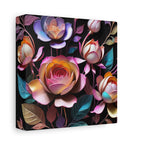Floral 3D Wall Art Canvas - Elegant Rose Design for Home Decor