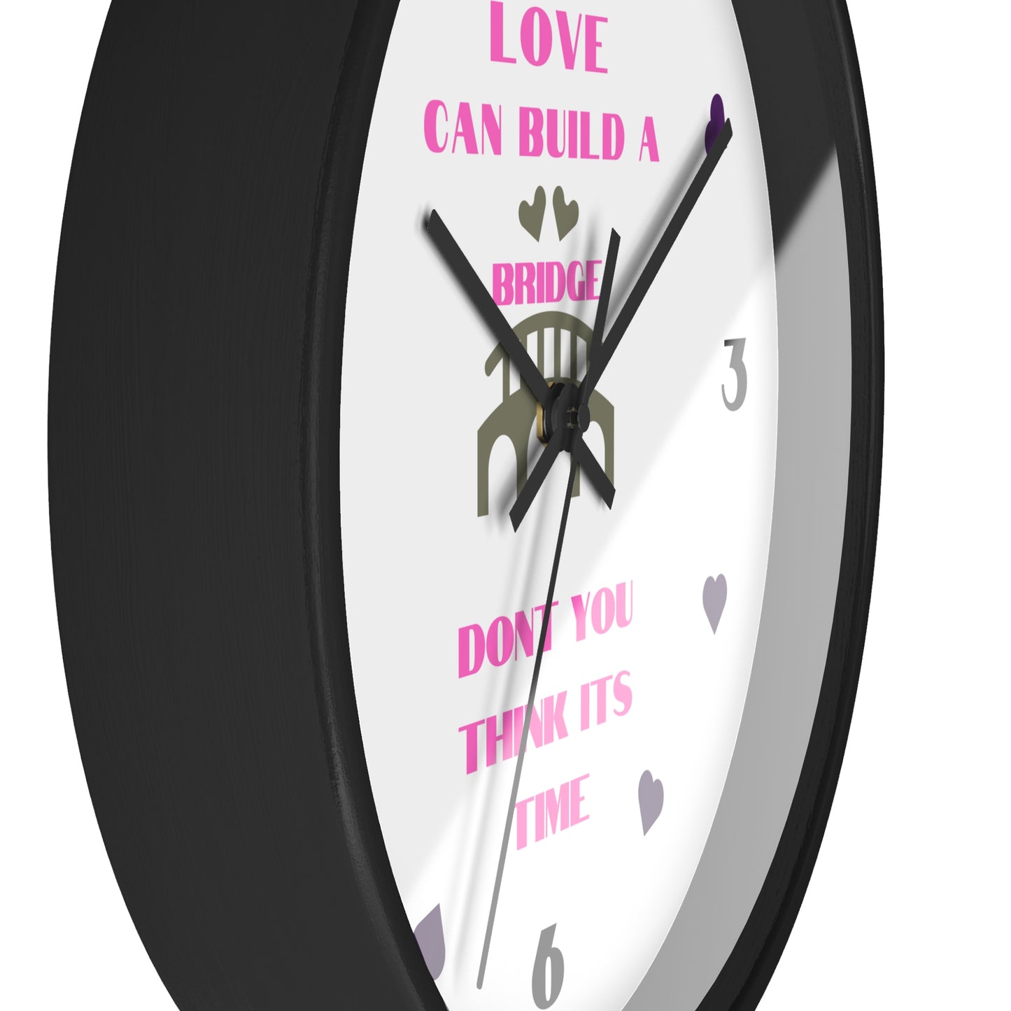 Country Song Wall Clock - Love Can Build a Bridge