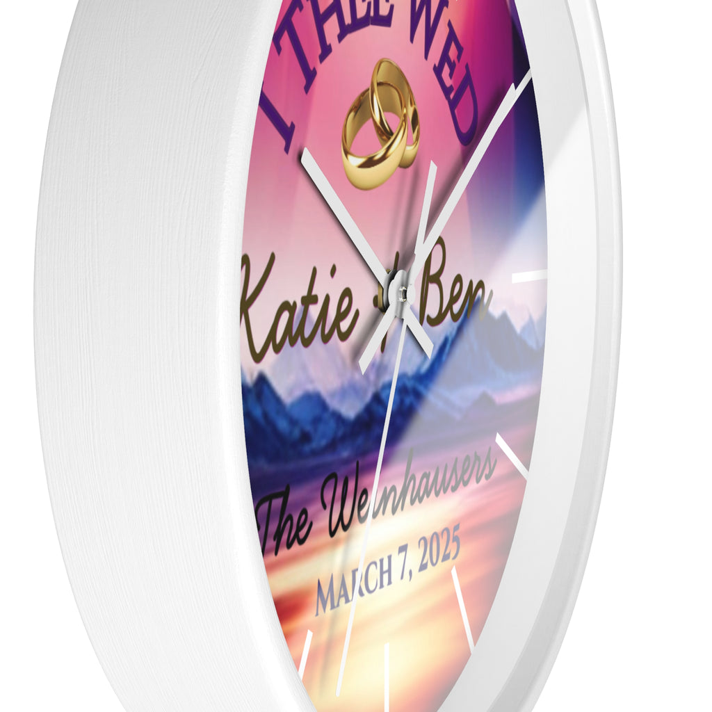 Personalizable Sunset Prism Wall Clock