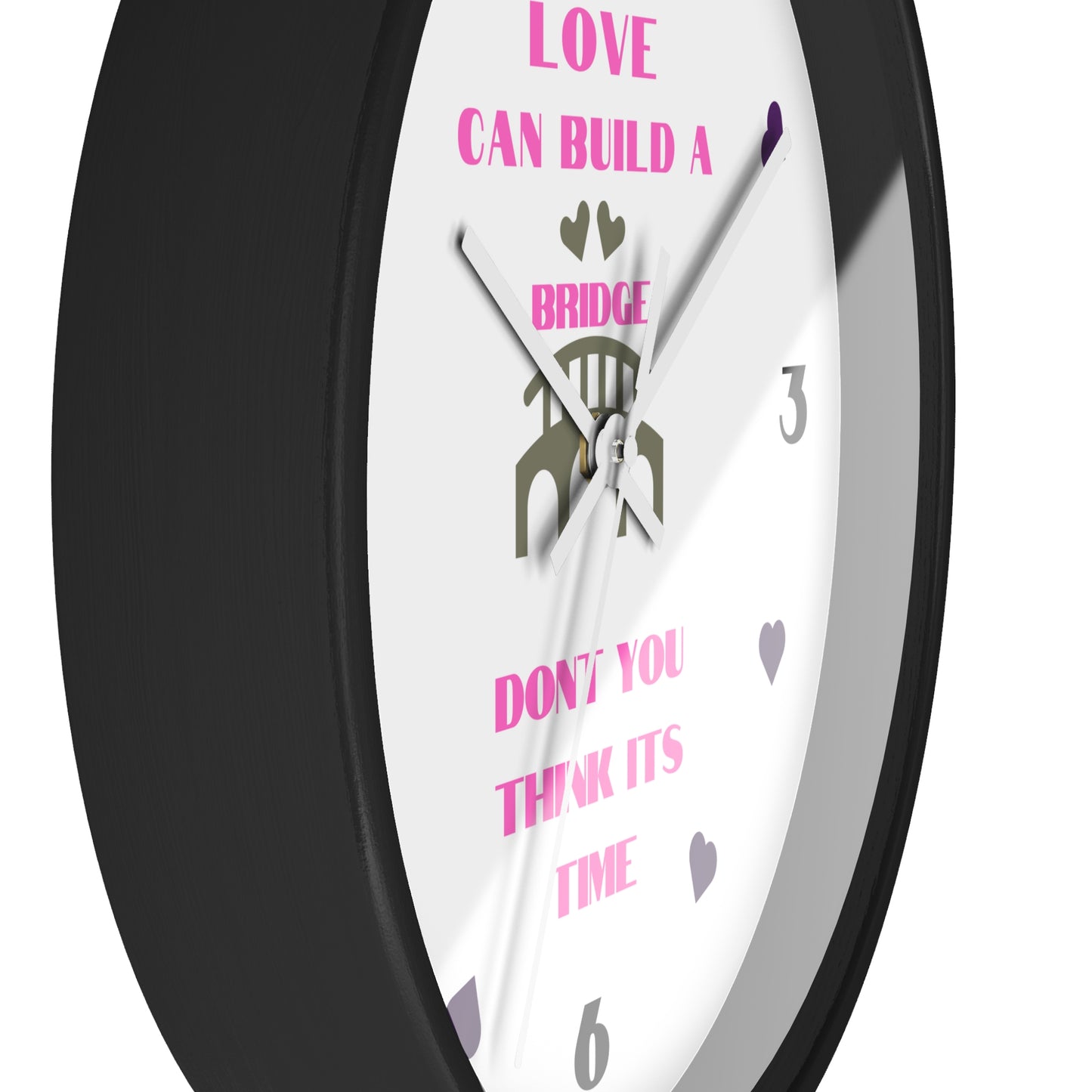 Country Song Wall Clock - Love Can Build a Bridge