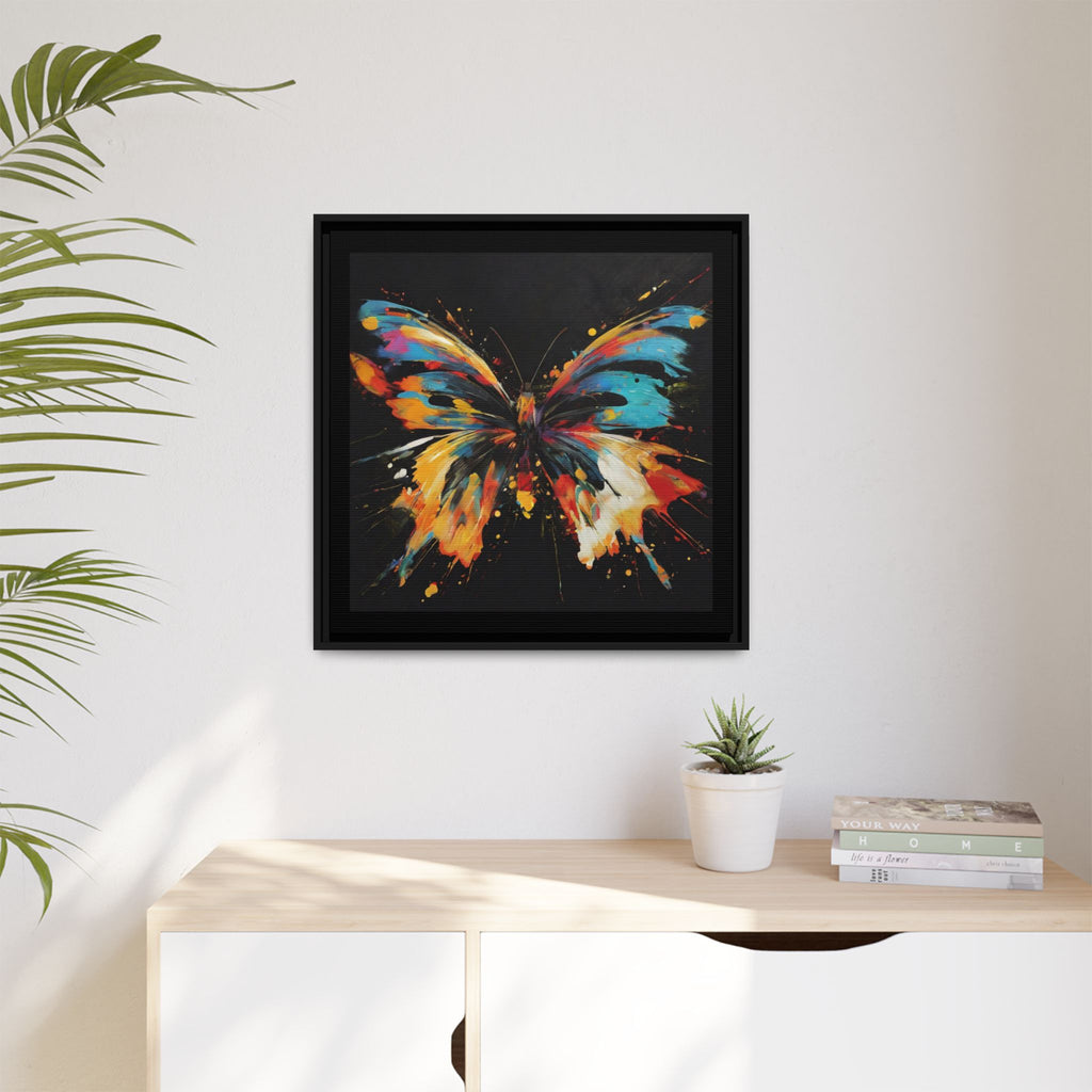 Framed Splatter-Paint Butterfly Art Print