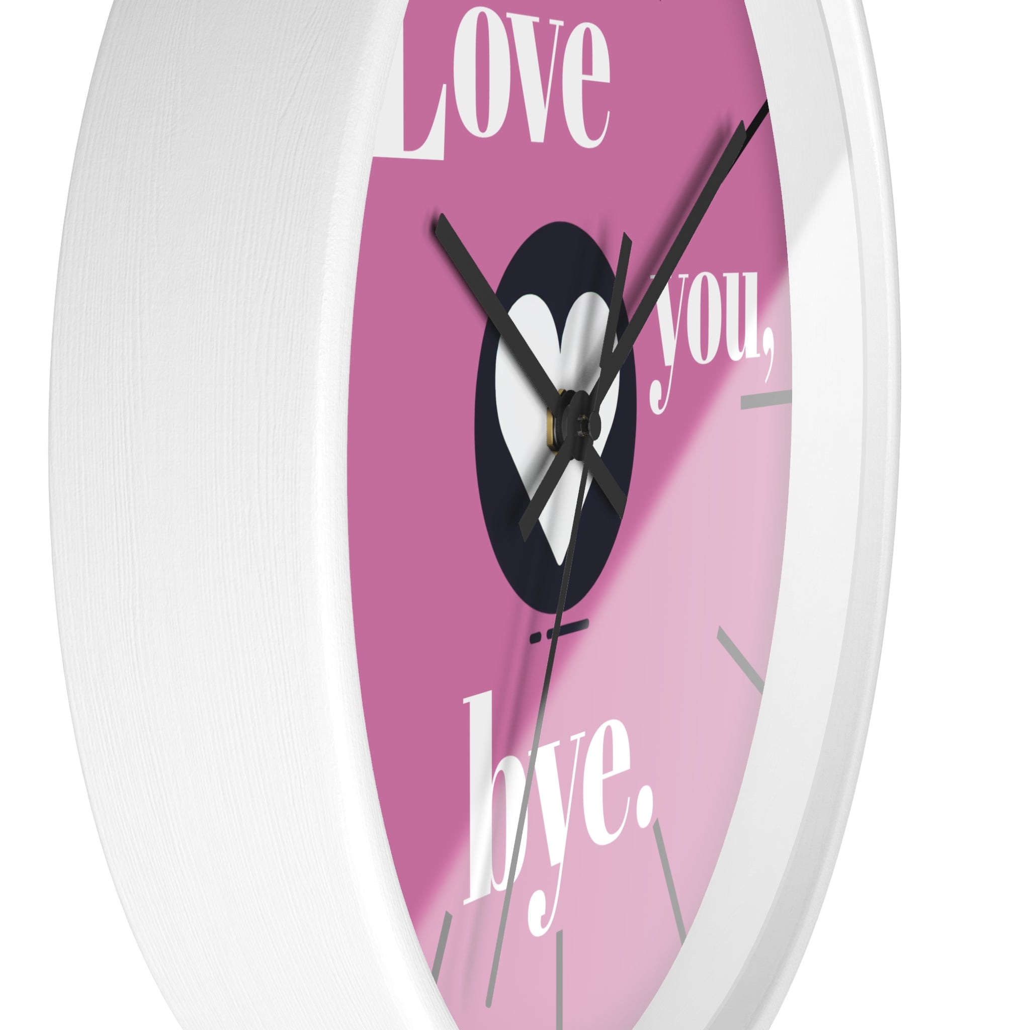 Wall Clock, Love You Bye, Romantic Home Decor, Cute Gift for Couples, Unique Anniversary Present, Bedroom Wall Art, Love Quote Decor,