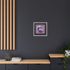 Framed Matte Canvas Print —Mediterranean 'Culture • Cuisine' Abstract Purple Poster Art
