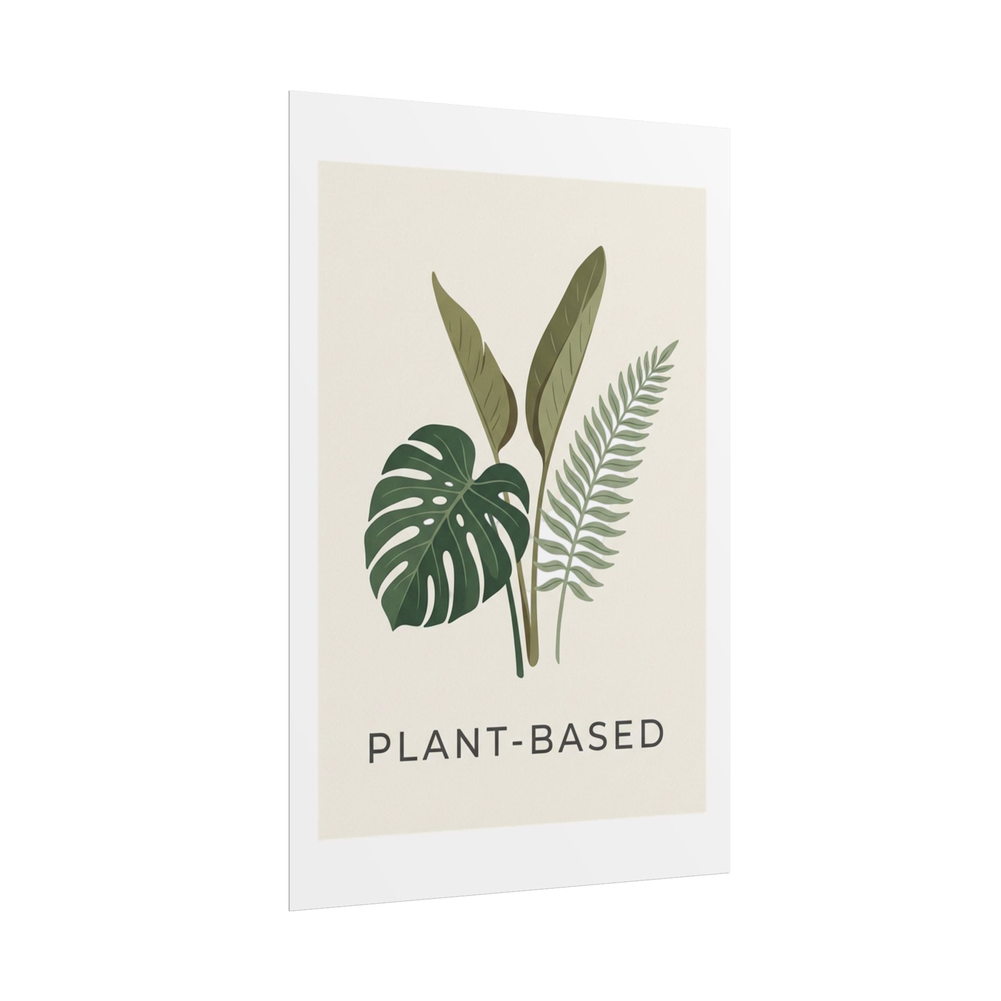 Plant-Based Botanical Poster — Minimalist Greenery Wall Art