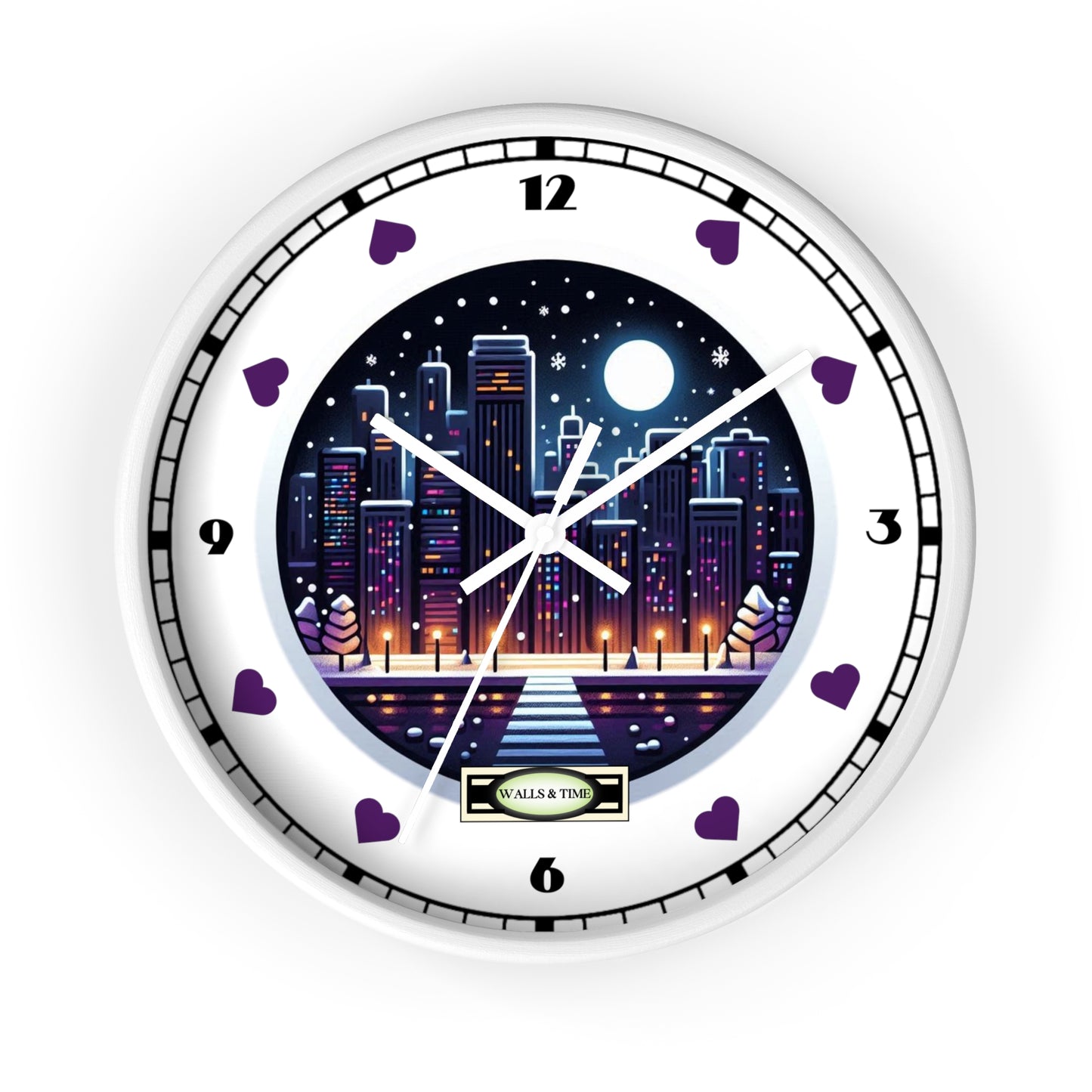 Cityscape Wall Clock - 10" Round Silencing Mechanism