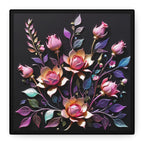 Metallic Floral 3D Canvas Print