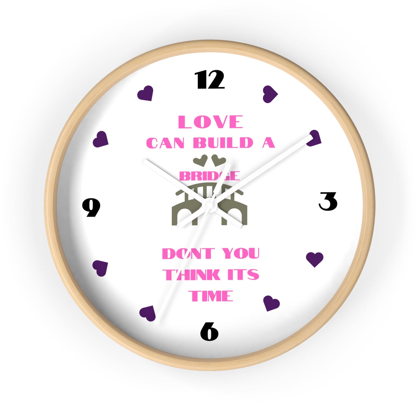 Country Song Wall Clock - Love Can Build a Bridge