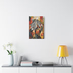 Unframed Canvas Art Print, Zebra Maximalist Wall Art