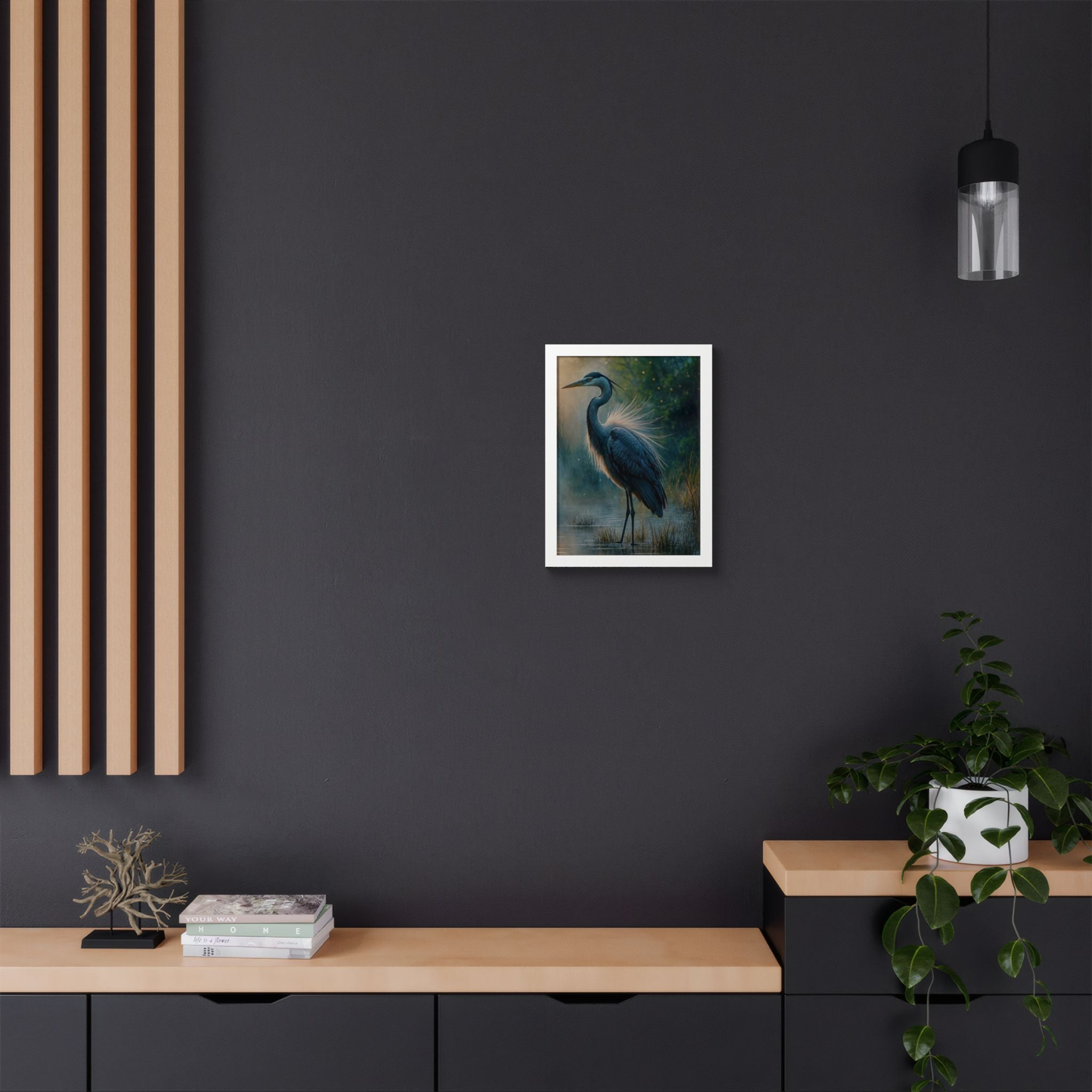 Heron Fine Art Framed Poster