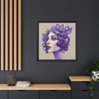 Painterly Floral Portrait Framed Art Print