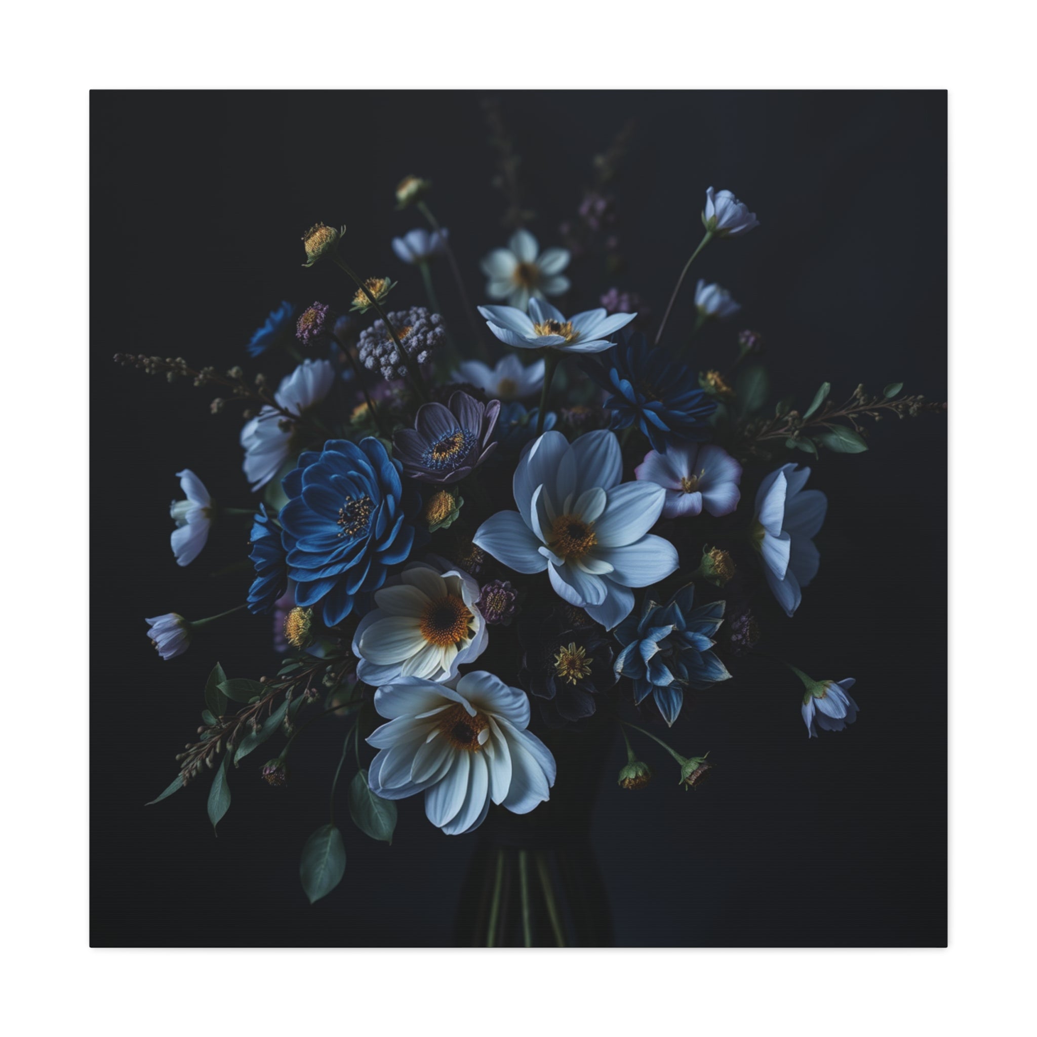 Unframed Canvas Art Prints, Moody Botanicals Wall Art, Set of 2,