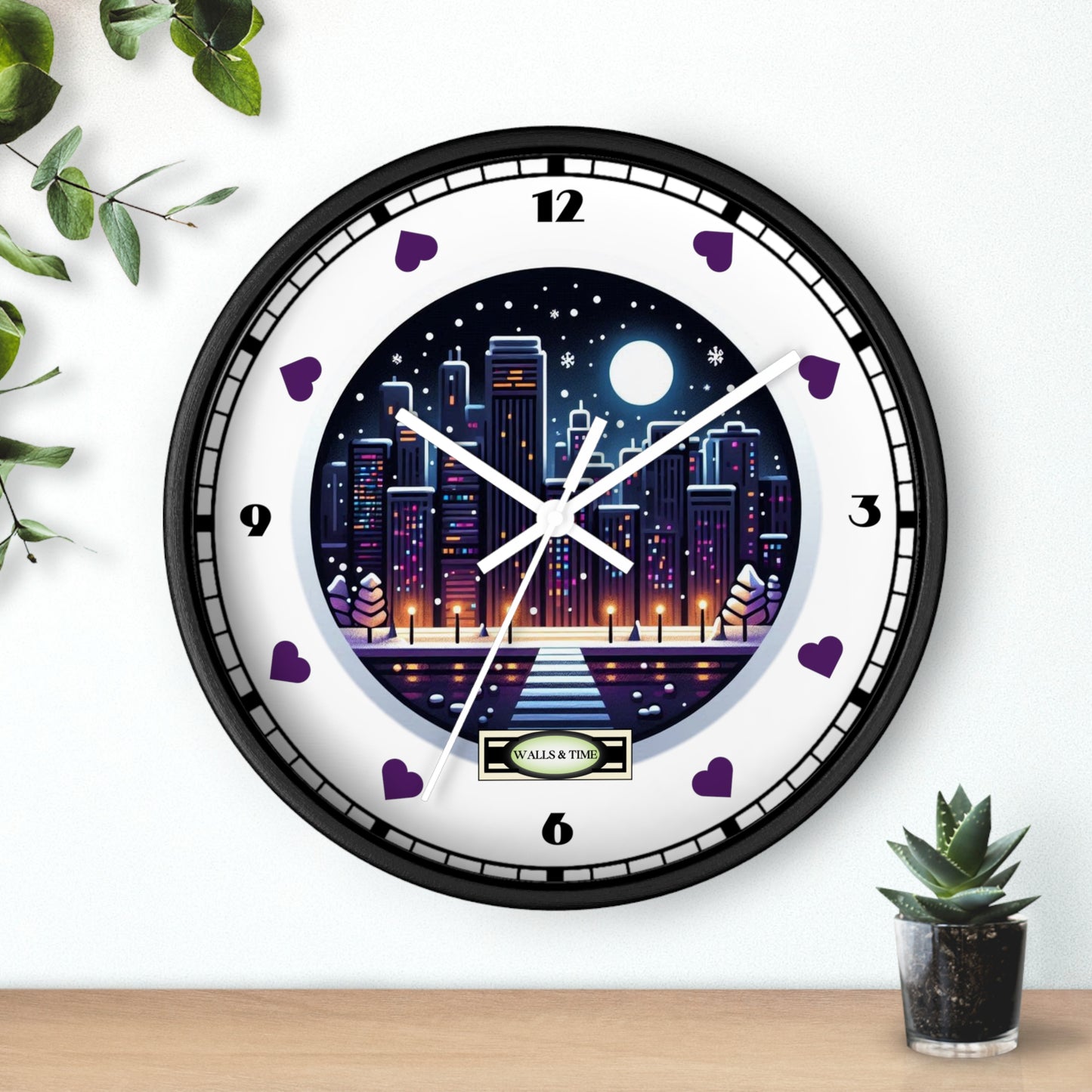 Cityscape Wall Clock - 10" Round Silencing Mechanism