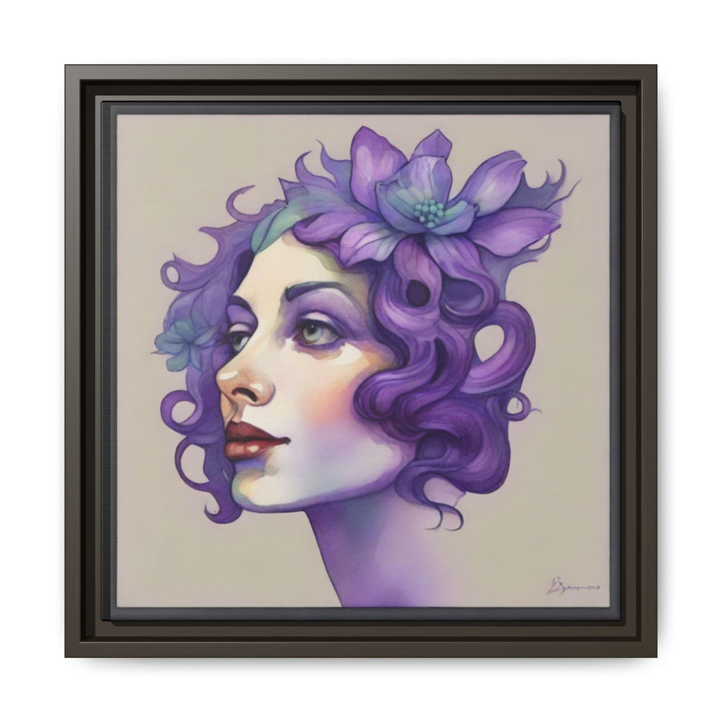 Painterly Floral Portrait Framed Art Print - WALLS & TIME