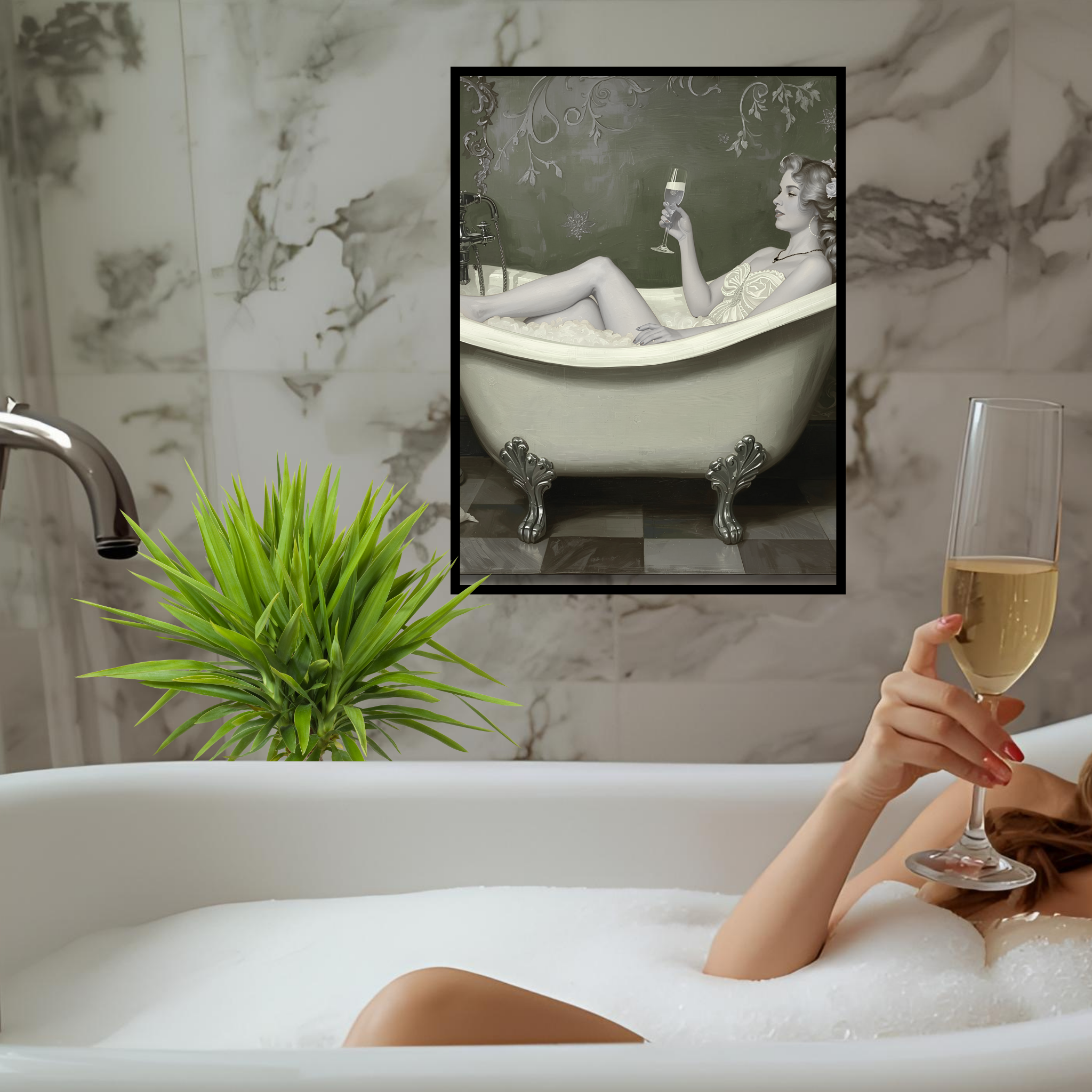 Table Lamp, Golden-Brown Snake Skin