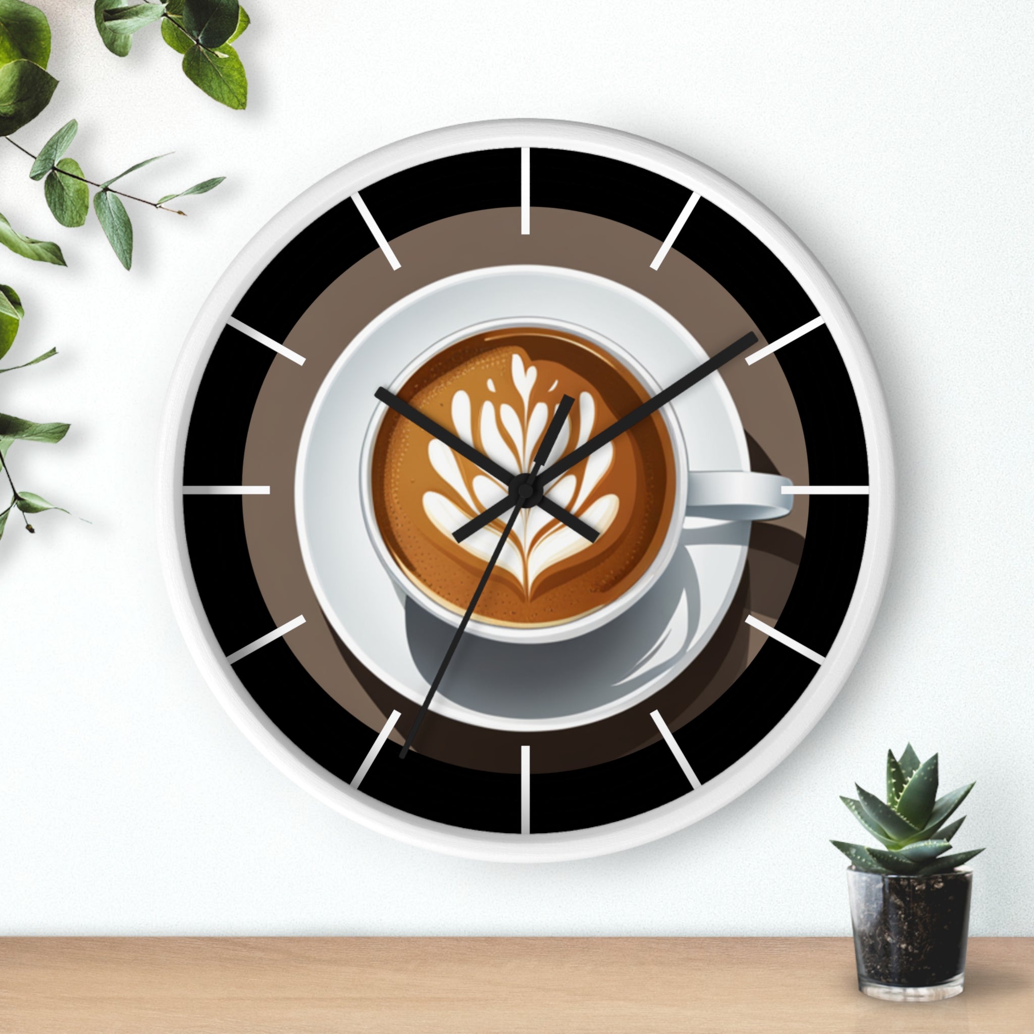 Espresso Wall Clock, Coffee Lover's Clock, Unique Kitchen Decor, Cafe Wall Art, Gift for Barista, Coffee Shop Decor