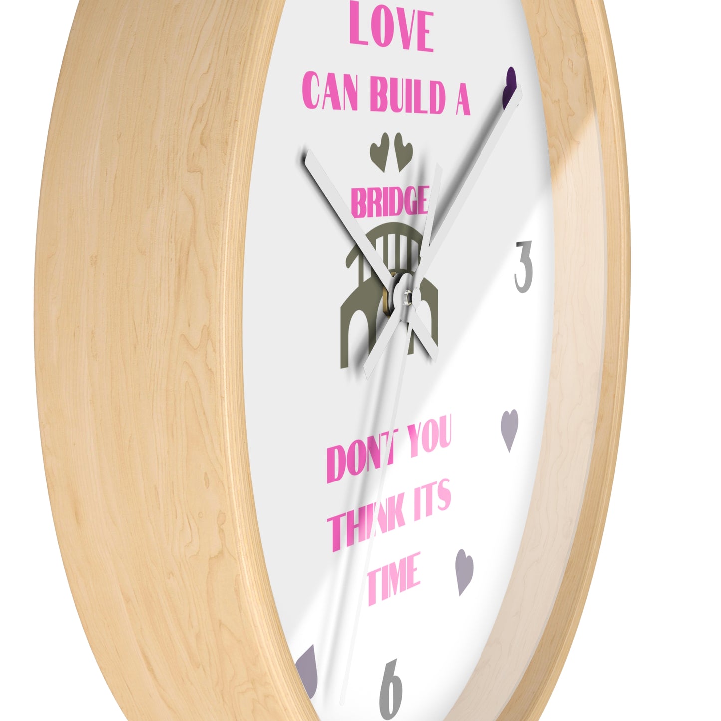 Country Song Wall Clock - Love Can Build a Bridge