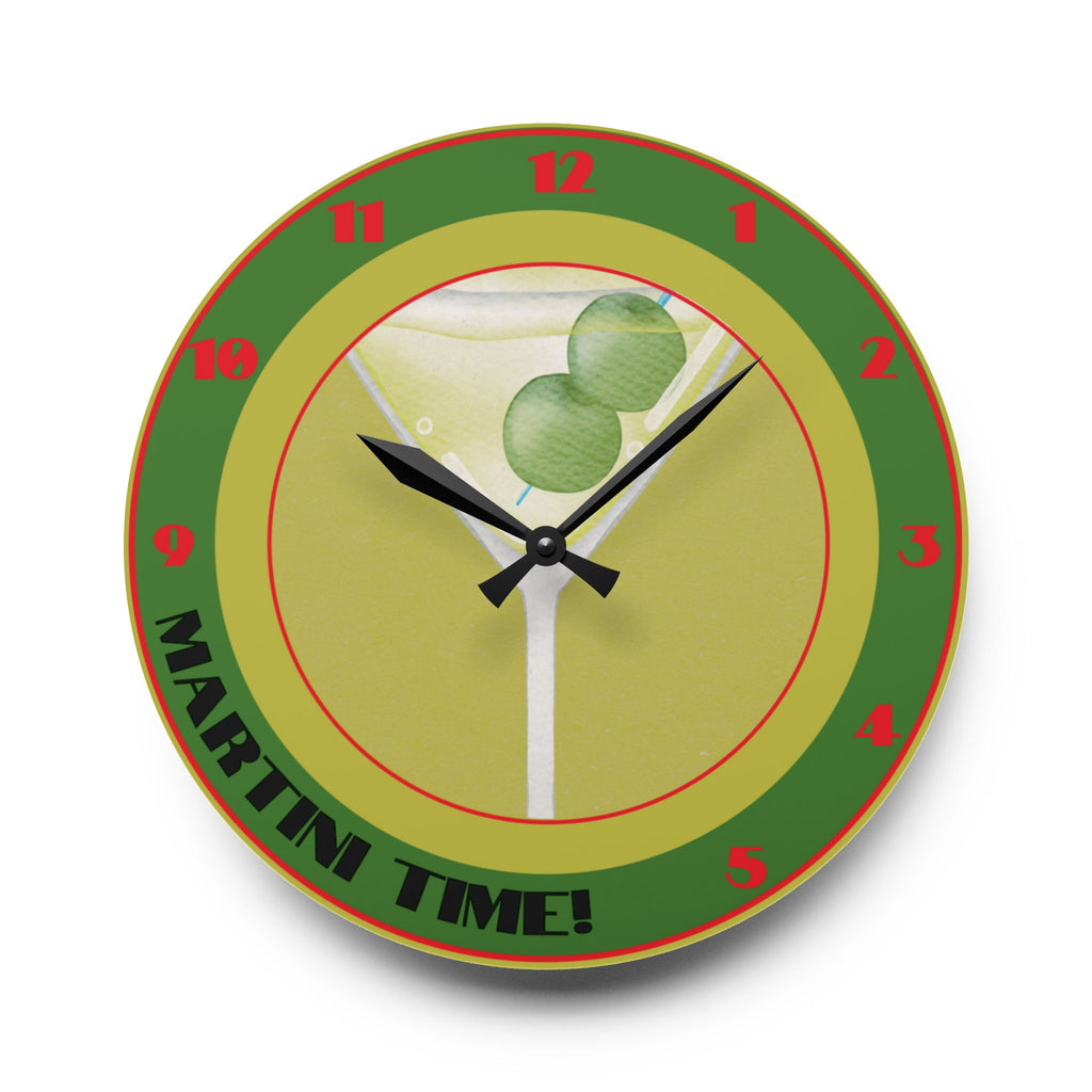 Martini Time Acrylic Wall Clock
