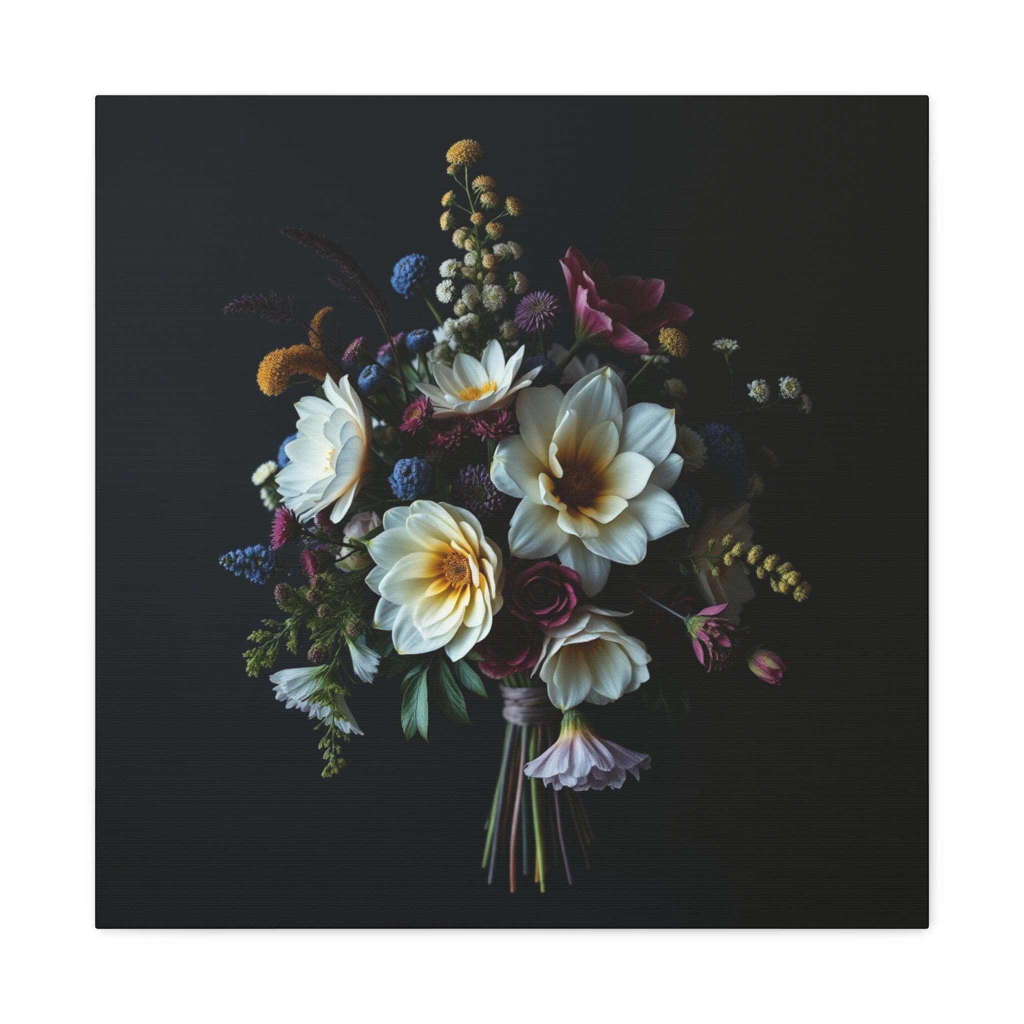Unframed Canvas Art Print, Moody Botanicals Wall Art, 1 of Set of 2